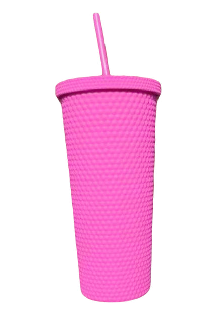 Reusable Matte Diamond Tumbler Cup 24oz