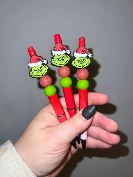 Mean One  Grinch Beaded Pen