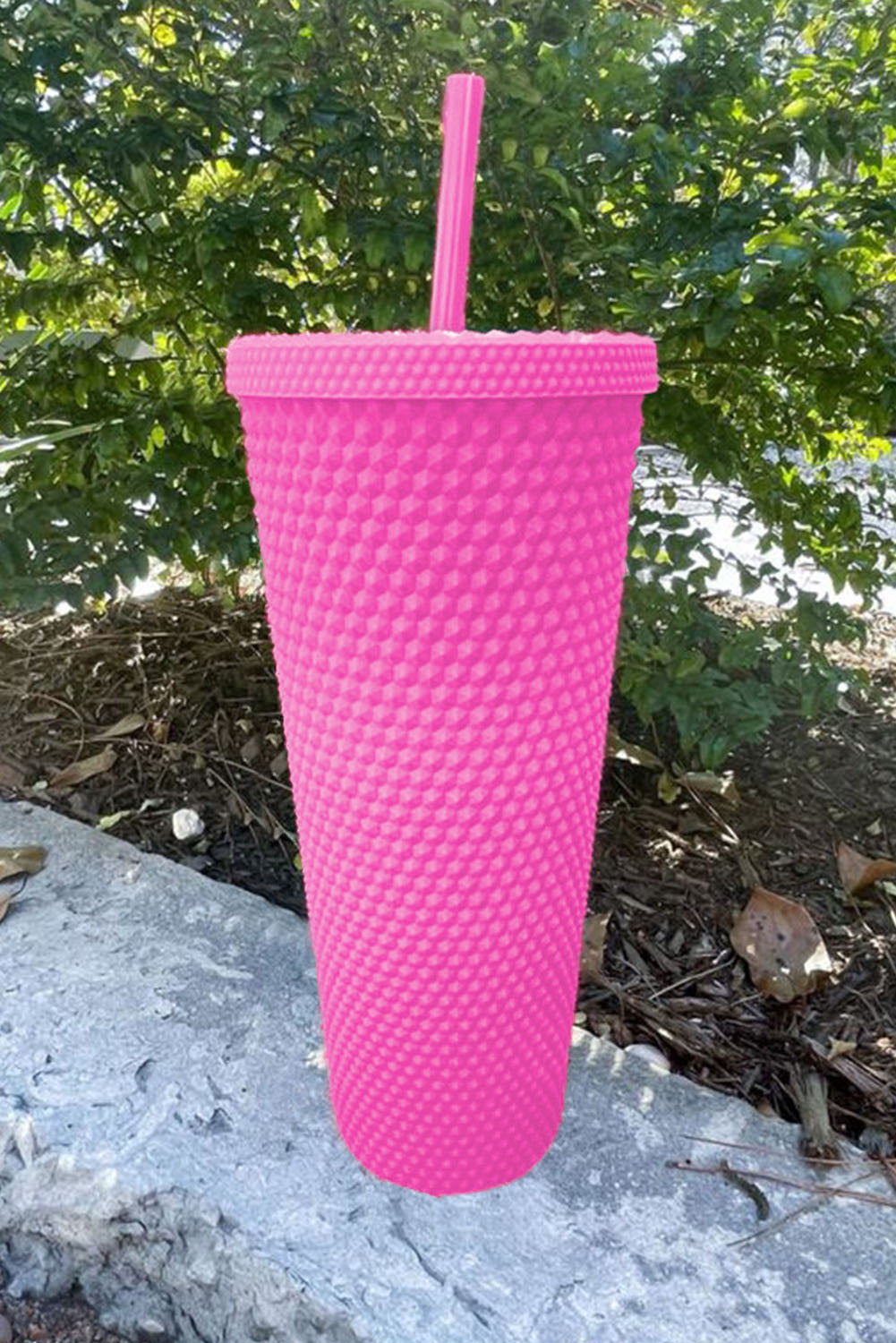 Reusable Matte Diamond Tumbler Cup 24oz