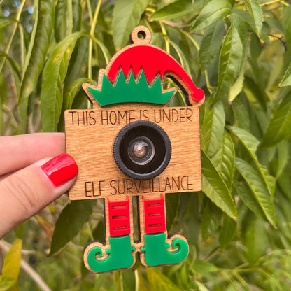 Elf Surveillance Camera Ornament