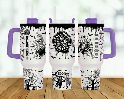 40oz Skellington Coffee Tumbler