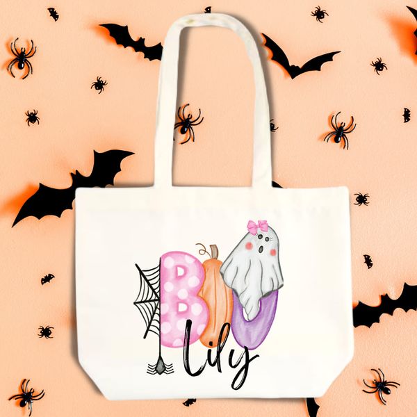 Boo Halloween Personalized Tote