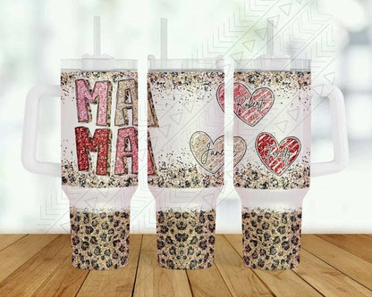 40oz Custom Name Glitter Leopard Tumbler 40oz 40 oz Tumbers Frankie's Fab Designs