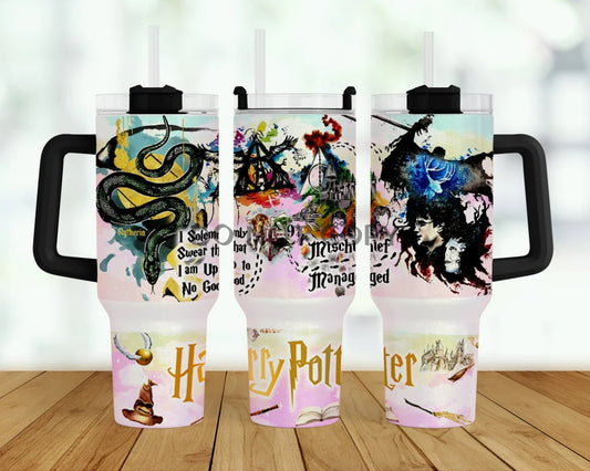 Magic HP Colorful : Harry Potter Tumbler with Handle