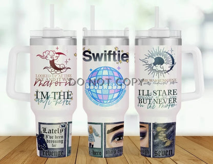 40oz Swiftie Eras Tour Tumbler with white handle