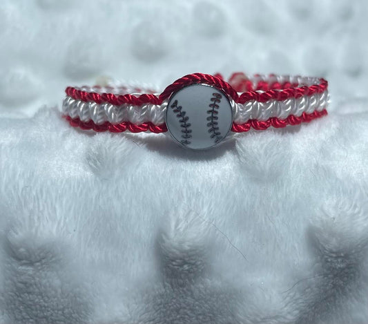 Baseball Braided Bracelet