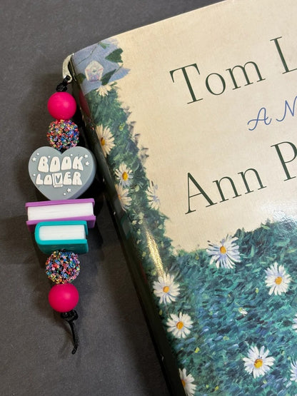 Book Lover Beaded Metal Bookmark