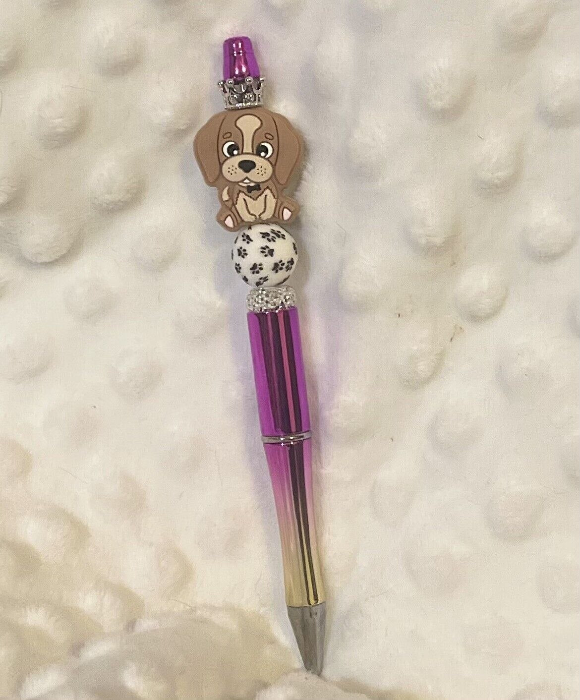 Royal Puppy Beaded Pen