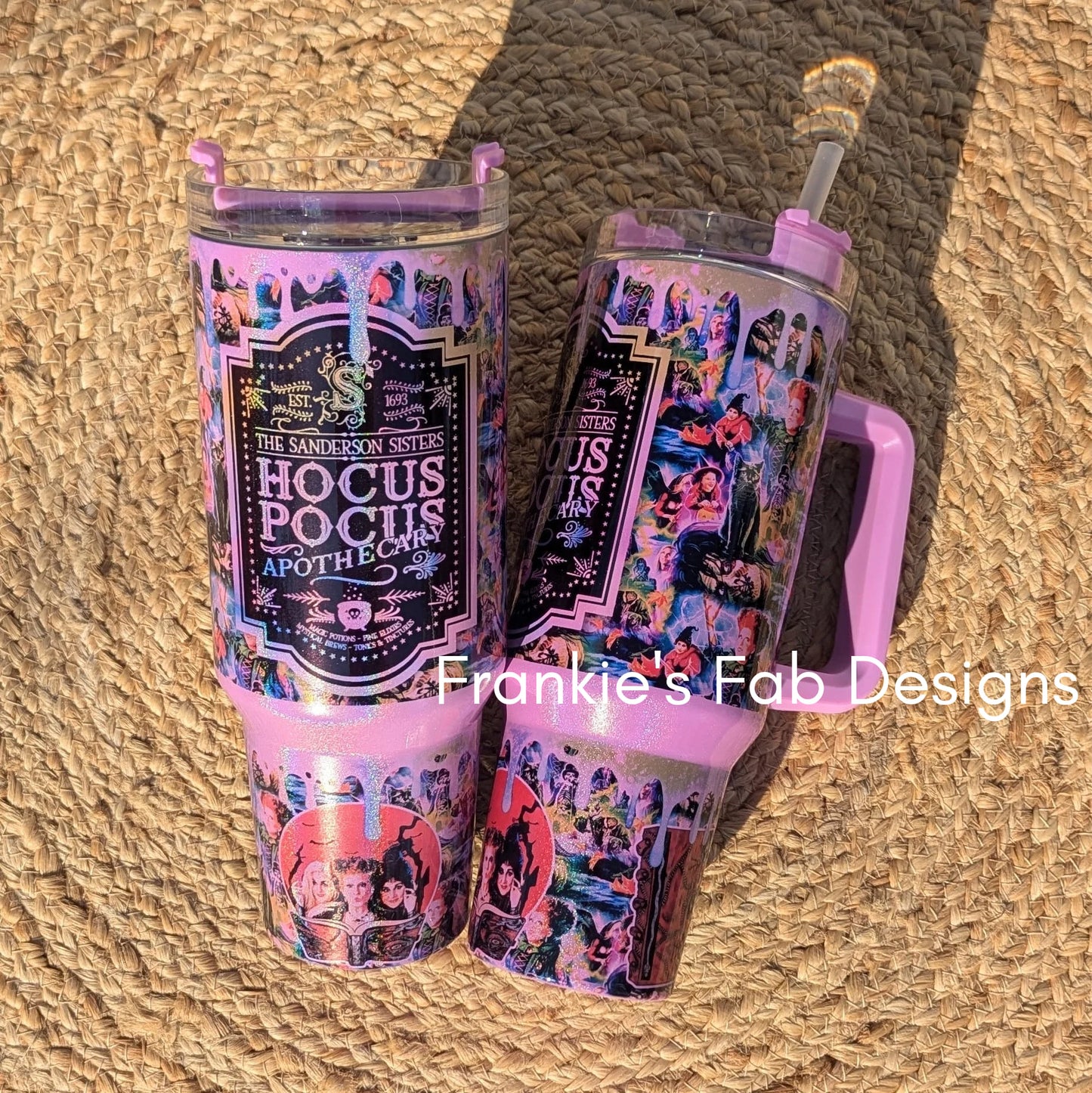 40oz Hocus Pocus Apothecary Pink Shimmer Tumbler