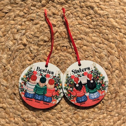 Personalized Bestie/Sister Ornament