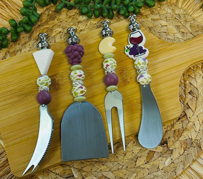 CharmServe Beaded Charcuterie Utensil Set