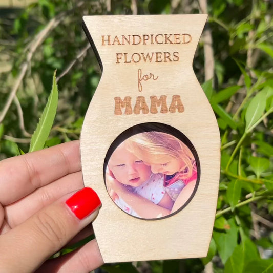 Handpicked Flowers For Mama Photo Frame & Magnet