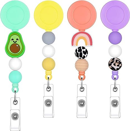 Colorful Beaded Badge Reel