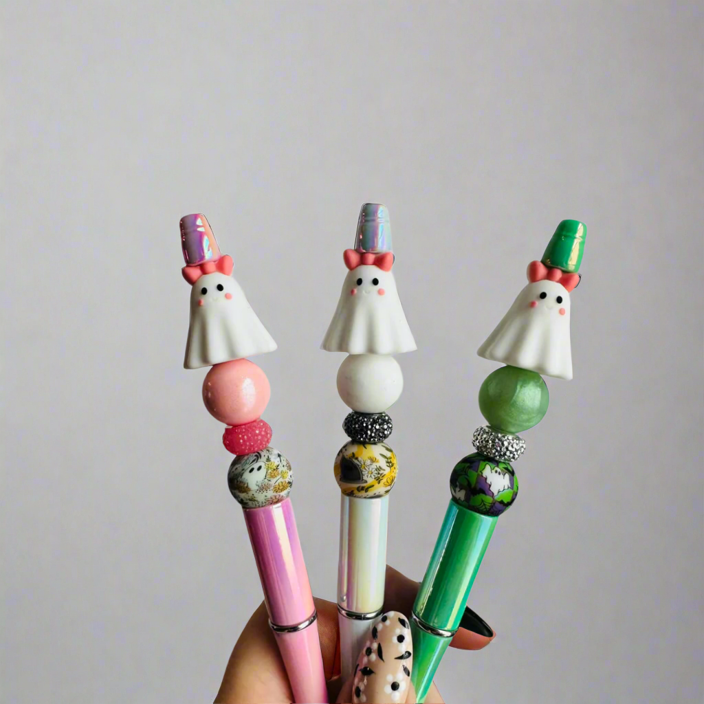 Boooootiful Ghost Beaded Pen