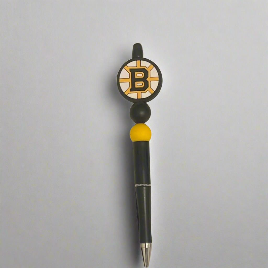 Boston Bruins Beaded Pen | Hockey Team Merchandise