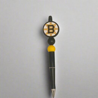 Boston Bruins Beaded Pen | Hockey Team Merchandise