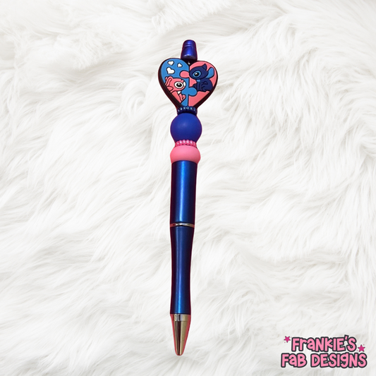 Angel & Stitch Beaded Pen - Cute Beaded Pen