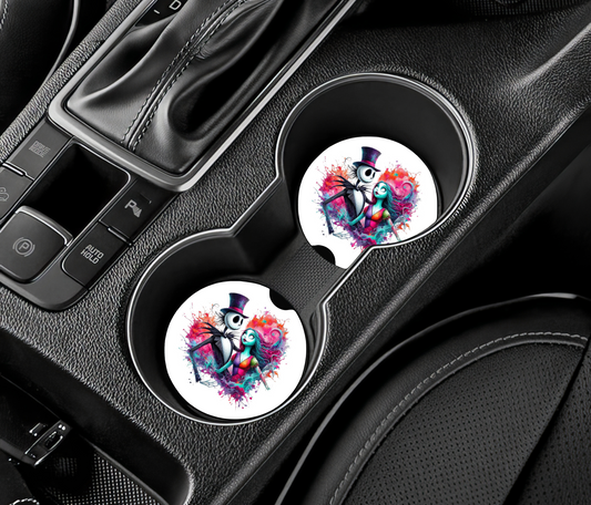 Jack & Sally Car Coasters