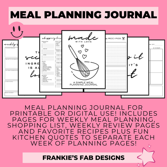 Meal Planning Digital Journal