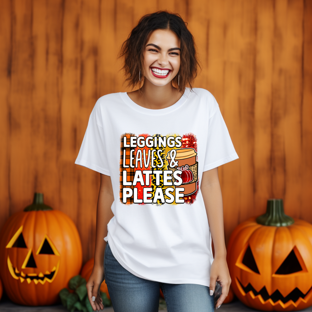 Leggings Leaves & Lattes T-Shirt