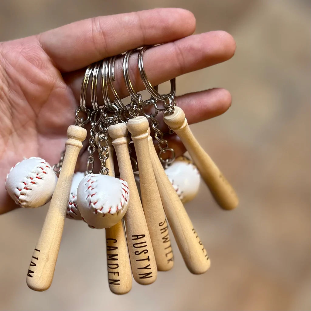 Baseball and Softball Personalized Keychains