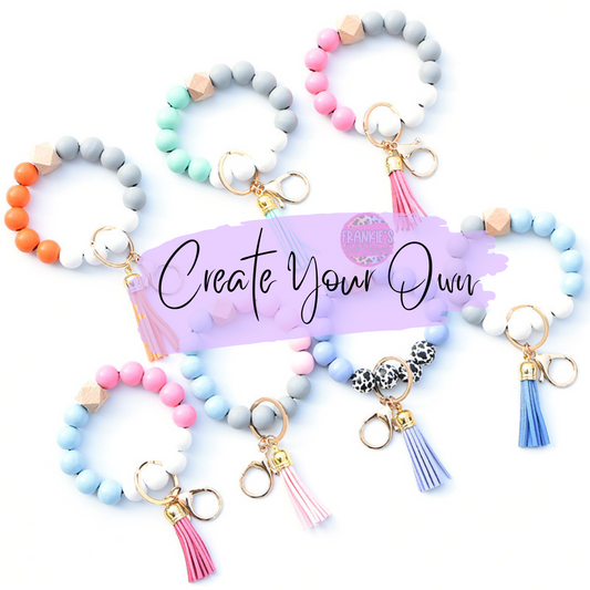 Create Your Own Custom Wristlet Silicone Bracelet Keychain