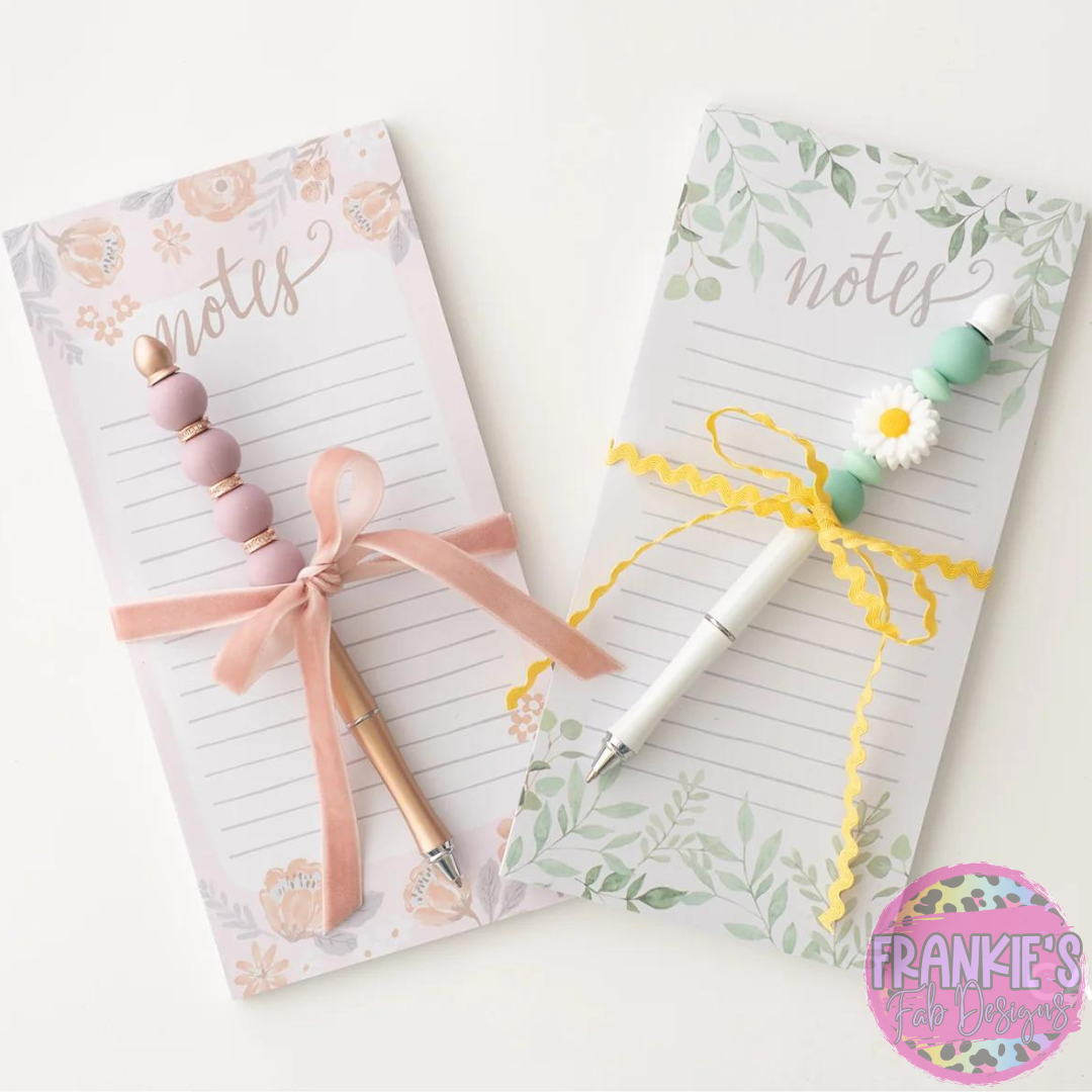 Beaded Pen Stationary Set