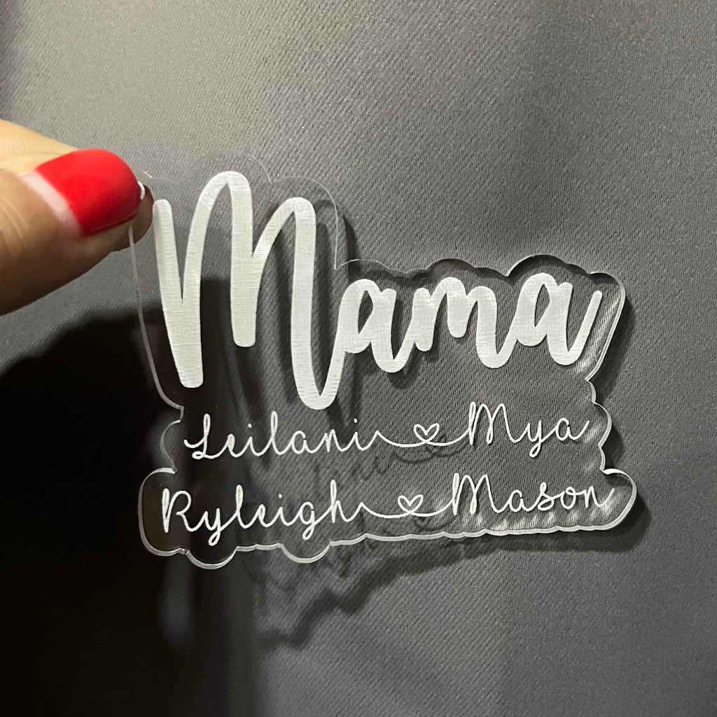 Mama with Heart Personalized Keychain