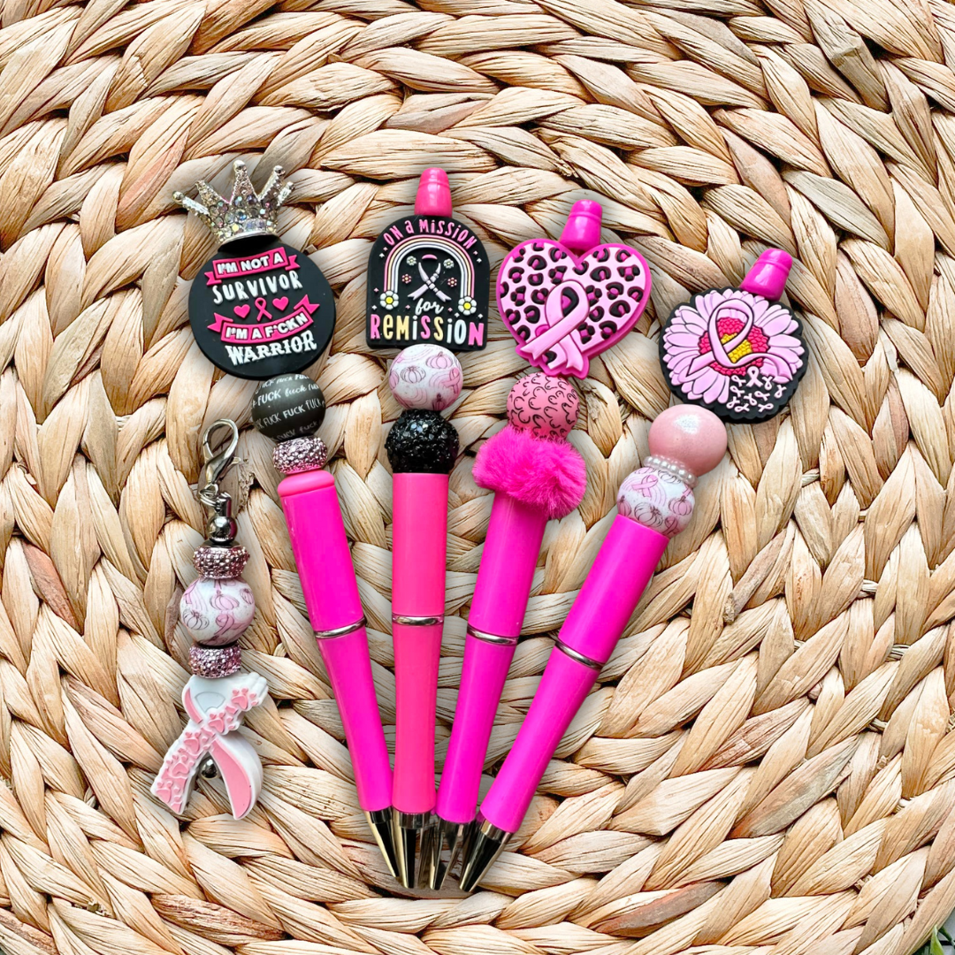 Breast Cancer Awareness Beaded Pens