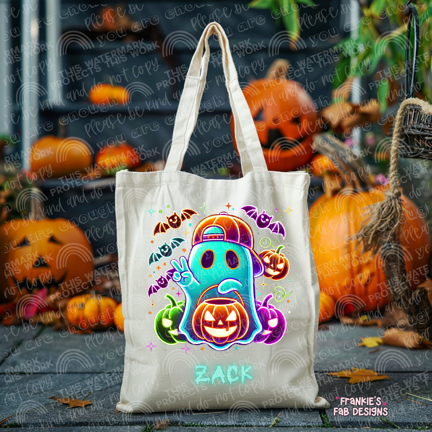 Tote personalizado Boo Halloween