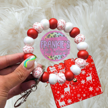 Peppermint Kiss Wristlet Keychain