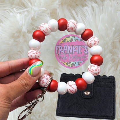 Peppermint Kiss Wristlet Keychain