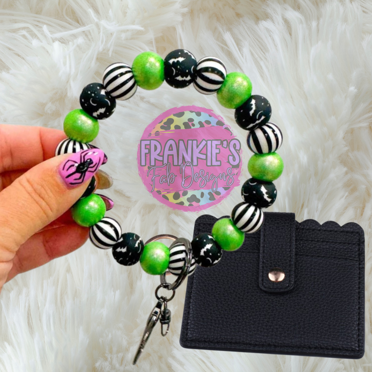 Beatle Juice Wristlet Keychain