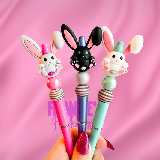 Peek-a Bunny Beaded Pen