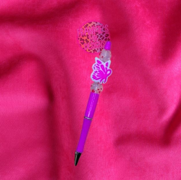 Cancer Awareness Silicone Beaded Pens