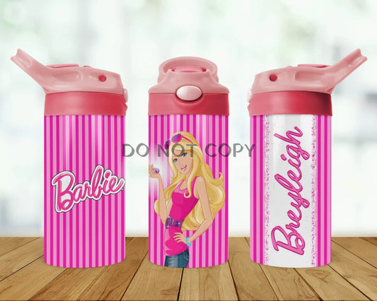 Personalized Barbie Kids Water Bottle