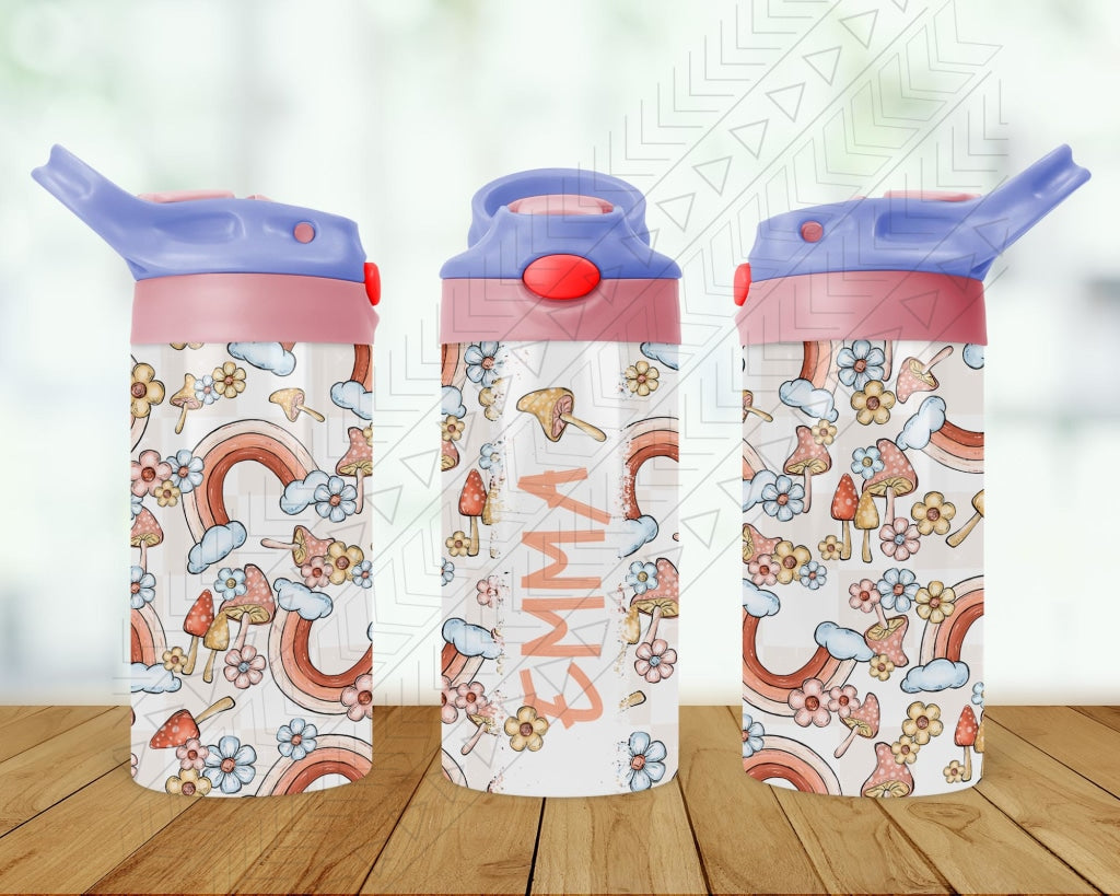 Boho Shroomy Rainbow Kids Bottle