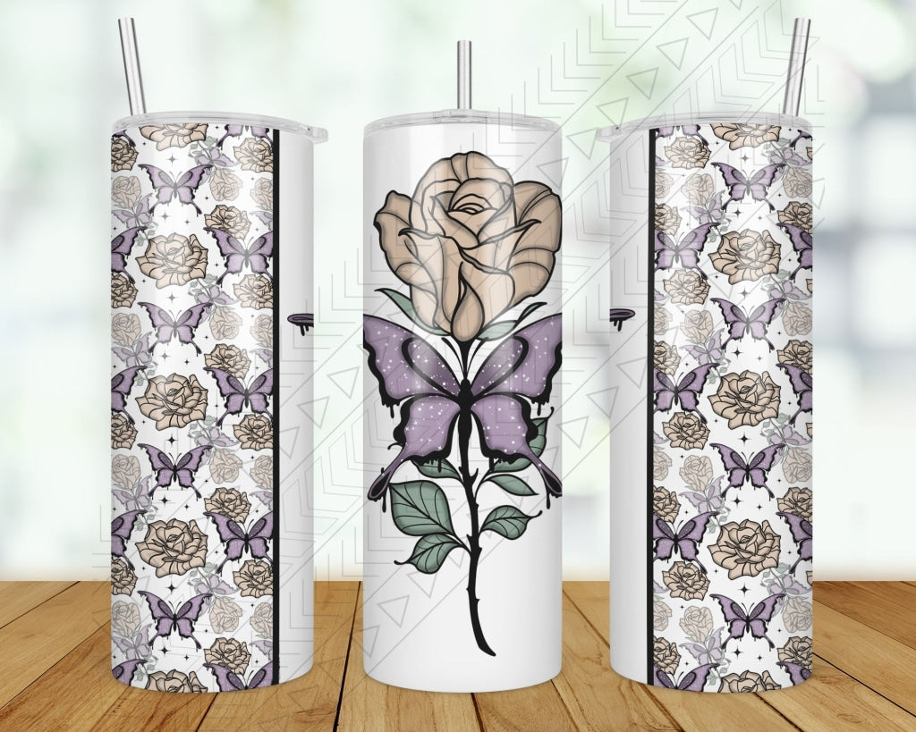 Butterfly Rose Tumbler