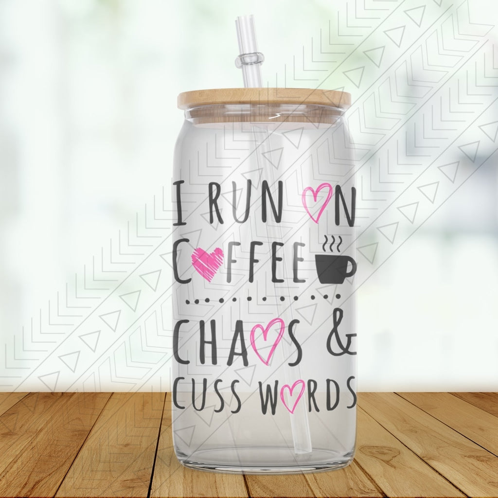 Coffee Chaos Cuss Glass Can