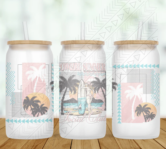 Cowgirl Summer Glass Can