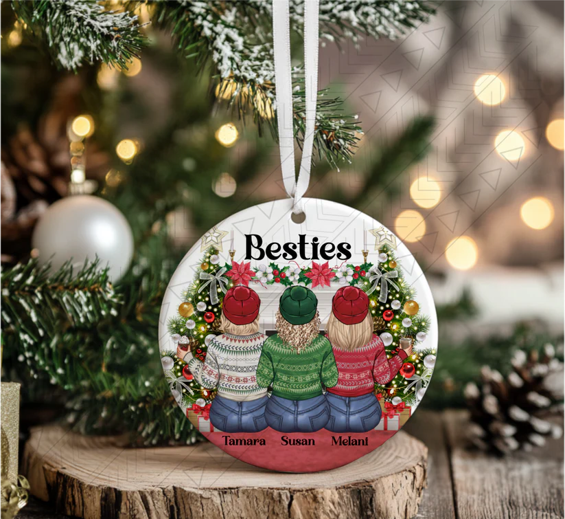 Personalized Bestie/Sister Ornament