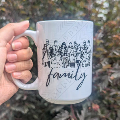 Personalized Line Art Picture Mug