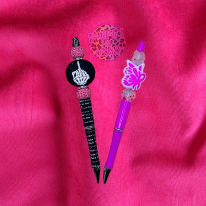 Cancer Awareness Silicone Beaded Pens