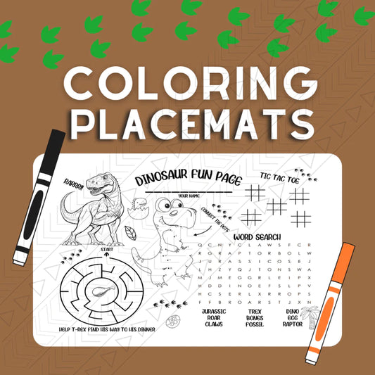 Dinosaur Coloring Placemat