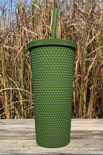 Reusable Matte Diamond Tumbler Cup 24oz