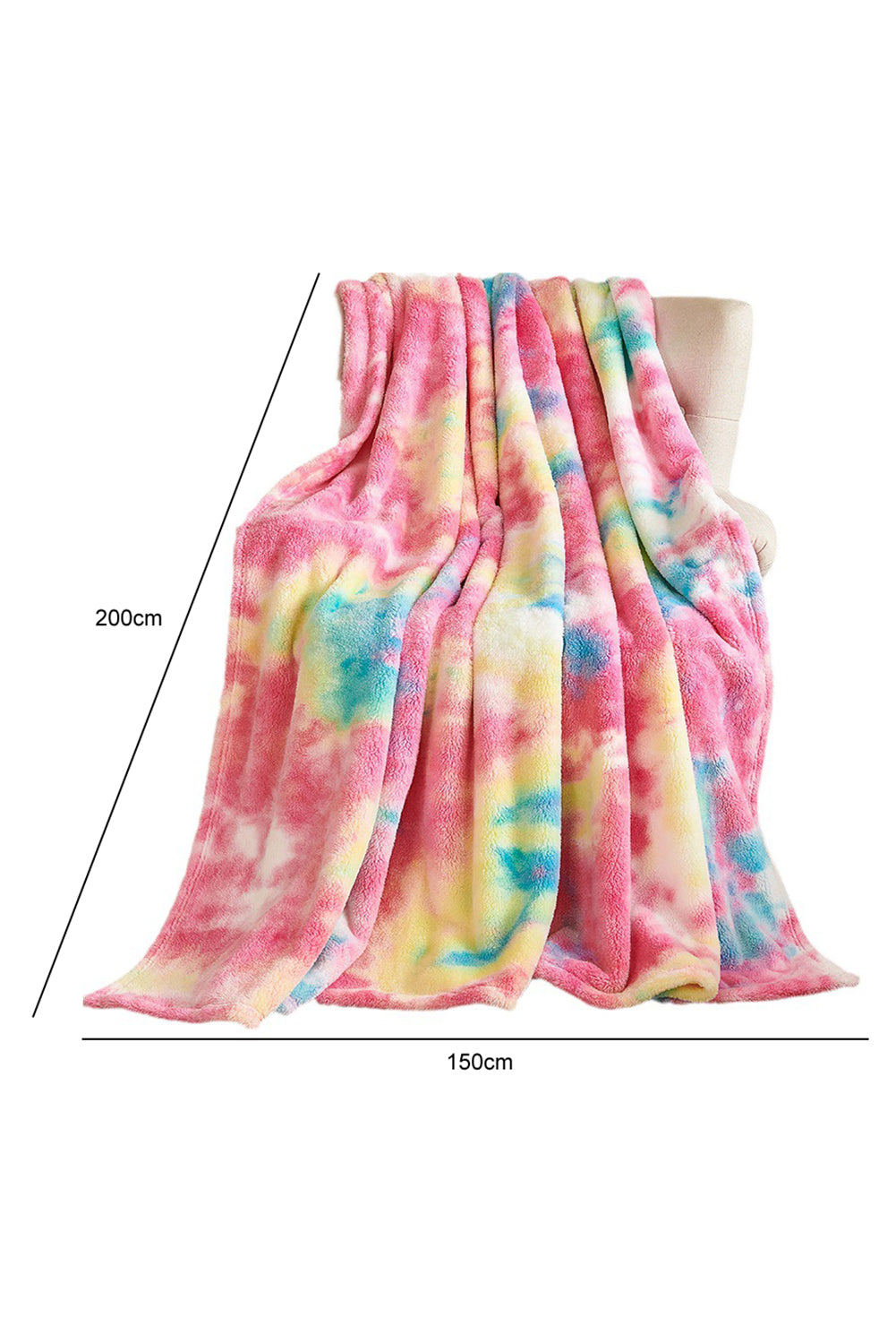 Dark Pink Cow Spot Print Flannel Blanket 75*100cm