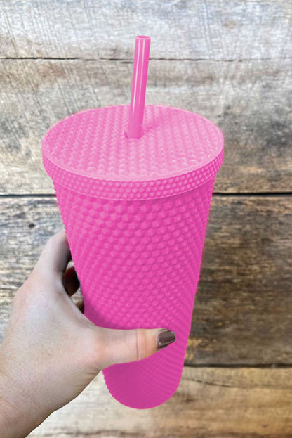 Reusable Matte Diamond Tumbler Cup 24oz