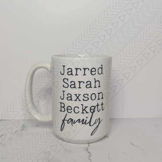 Personalized Family/Friend Names Mug