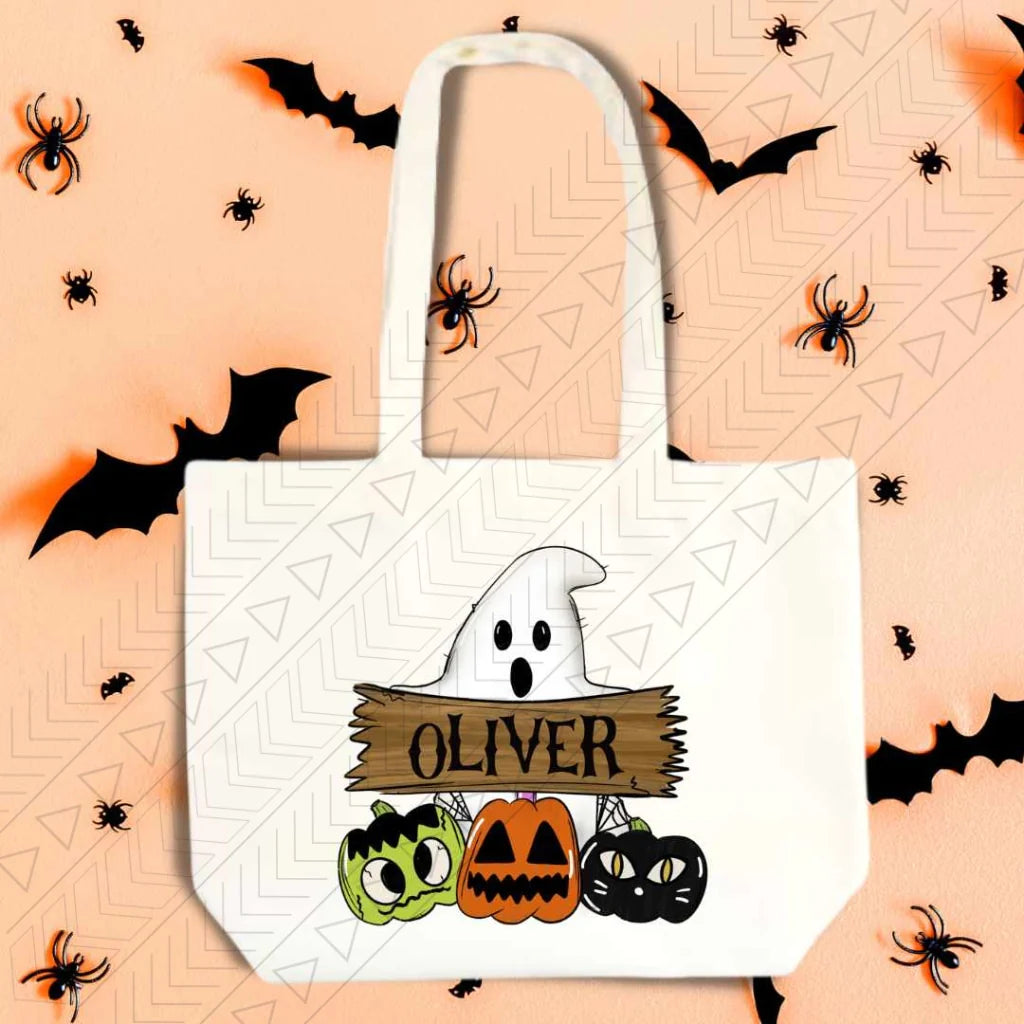 Ghost Halloween Personalized Tote