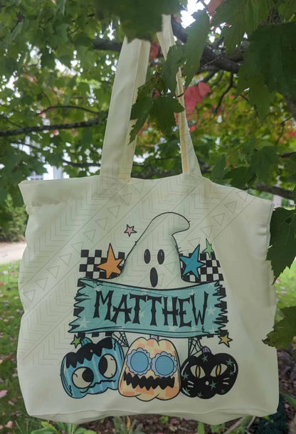 Ghost Halloween Personalized Tote